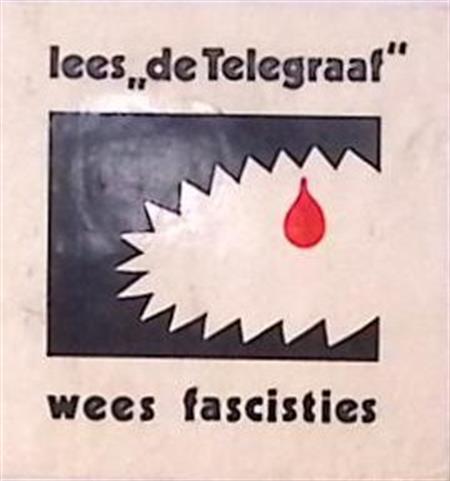 Poster tegen de Telegraaf (lijst optie, Posters) (Posters), Verzamelen, Posters, Nieuw, Overige onderwerpen, Met lijst, Verzenden