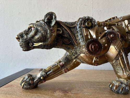 Decoratief ornament - Frankrijk - Steampunk art Luipaard, Antiek en Kunst, Kunst | Designobjecten