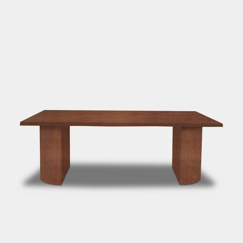 Tafel Boomstam Eikenhout  Half Rond  160x90, Huis en Inrichting, Tafels | Eettafels