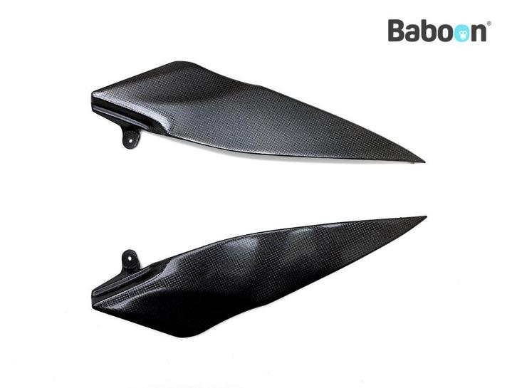 Tank Cover Yamaha YZF R1 2007-2008 (YZF-R1 4C8) Carbon Left, Motoren, Onderdelen | Yamaha, Gebruikt, Verzenden