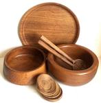 Schaal - Hout - Set houten schalen plus slacouvert en