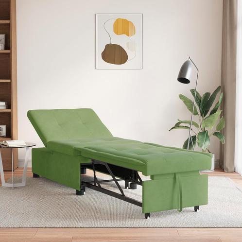 vidaXL Sofa Bed 3-in-1 Uittrekbaar Ontwerp Lichtgroen, Huis en Inrichting, Zetels | Zetels, Nieuw, Verzenden