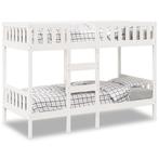 vidaXL Stapelbed massief grenenhout wit 80x200 cm, Verzenden, Nieuw