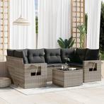 vidaXL Salon de jardin avec coussins 7 pcs gris clair, Verzenden, Neuf, Salons de jardin