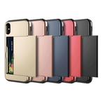 iPhone 8 - Wallet Card Slot Cover Case Hoesje Business Rood, Telecommunicatie, Verzenden, Nieuw
