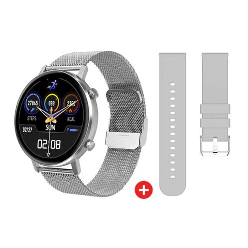 Smartwatch met Extra Bandje - Roestvrij Staal Mesh /, Handtassen en Accessoires, Smartwatches, Nieuw, Verzenden