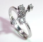Ring - 14 karaat Witgoud Diamant  (Natuurlijk) - Maat 60 kan