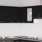 vidaXL Hangende Hoekkast - Zwart Eiken - 57 x 57 x 60 cm -, Huis en Inrichting, Verzenden, Nieuw