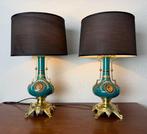 Lampe de table (2) - Bronze, Céramique - Lampes Napoleon III