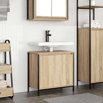 vidaXL Badkamerkast wastafelmeubel 60x34,5x60 cm sonoma, Huis en Inrichting, Verzenden, Nieuw