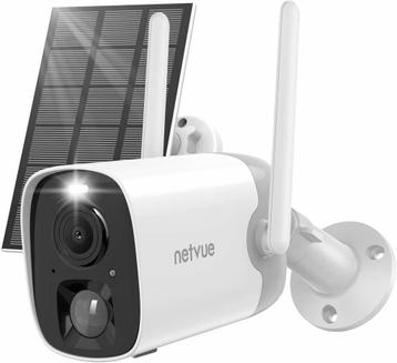 NETVUE Buitencamera met Accu en Zonnepaneel, WiFi-camera... disponible aux enchères