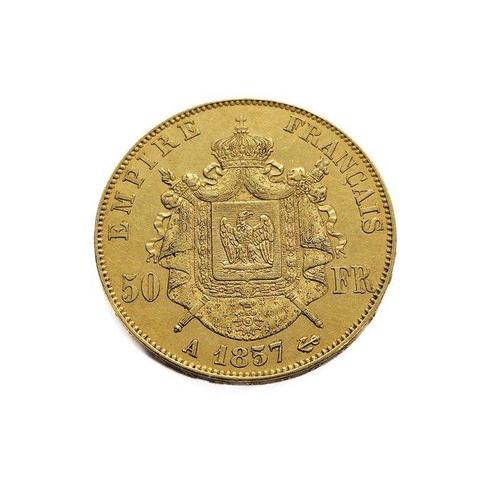 Frankrijk. 50 Francs 1857-A, Paris Napoléon III (1852-1870), Postzegels en Munten, Edelmetalen en Baren