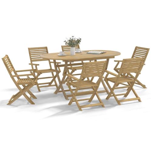 vidaXL Tuinstoelen 8 st inklapbaar 54,5x61,5x86,5 cm, Tuin en Terras, Tuinstoelen, Nieuw, Verzenden
