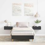 vidaXL Bedframe zonder matras 90x190 cm spaanplaat zwart, Verzenden, Nieuw