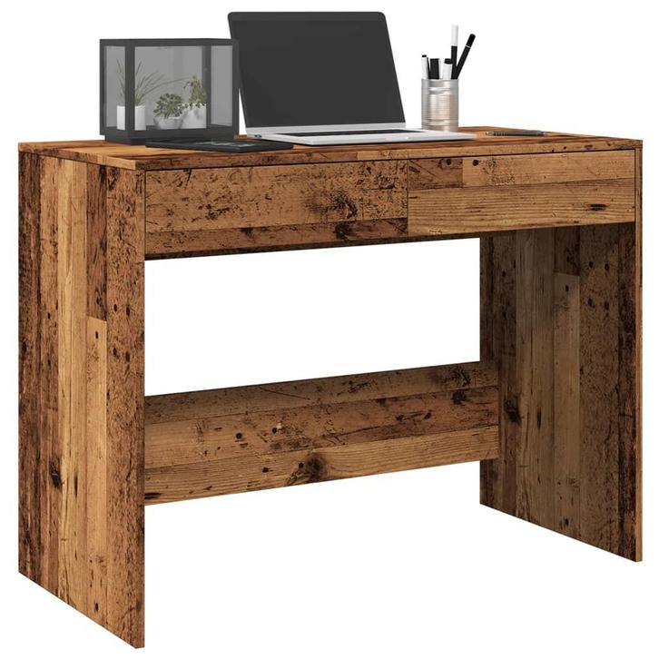 vidaXL Bureau 101x50x76,5 cm bewerkt hout oud houtkleurig, Maison & Meubles, Bureaux, Envoi