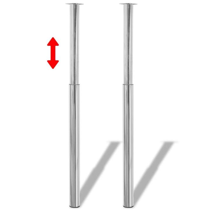 Telescopische Tafelpoten Chroom 71-110cm | Tweede Kansje..., Huis en Inrichting, Tafelonderdelen, Nieuw, Verzenden