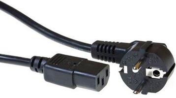 ACT Netsnoer CEE 7/7 male (haaks) - C13 zwart 3 m AK5124