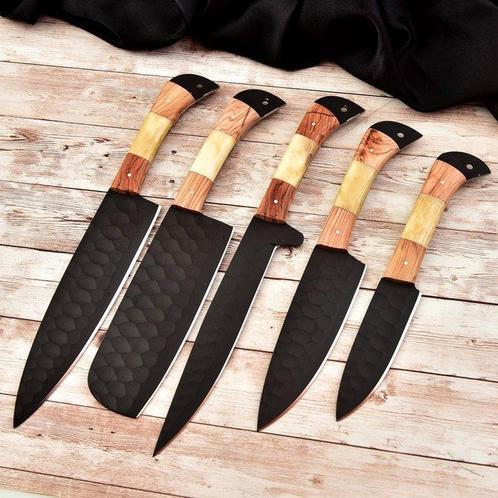 Keukenmes - Chefs knife - Olijfhout, kamelenbot en, Antiek en Kunst, Antiek | Keukengerei