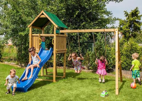 Gardenas Asa Speeltoren met Schommel en Glijbaan - Blauw, Kinderen en Baby's, Speelgoed | Buiten | Speeltoestellen, Nieuw, Verzenden
