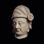 Gandhara Stuc Tête de Bodhisattva. IIe-IVe siècle après