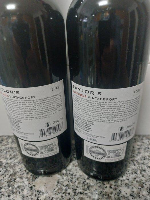 2023 Taylors Sentinels - Douro Vintage Port - 2 Flessen, Verzamelen, Wijnen