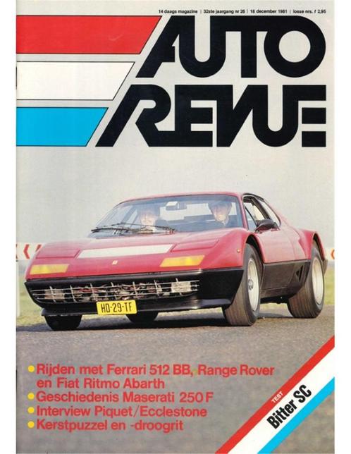 1981 AUTO REVUE MAGAZINE 26 NEDERLANDS, Livres, Autos | Brochures & Magazines, Enlèvement ou Envoi