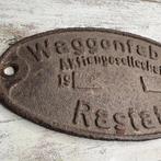 Antieke Duitse gietijzeren identificatieplaat - Unknown -
