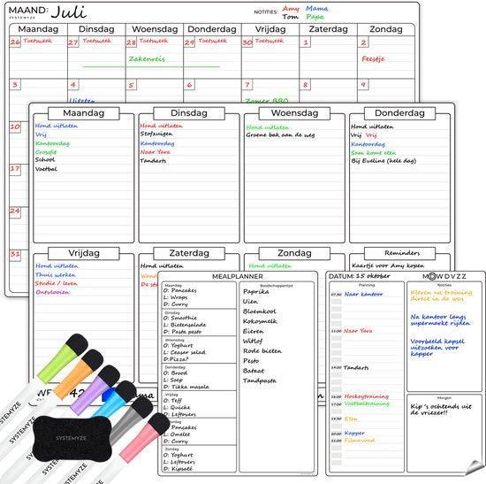 2dekans | Systemyze Maandplanner & Weekplanner Whiteboard, Maison & Meubles, Accessoires pour la Maison | Tableaux d'affichage