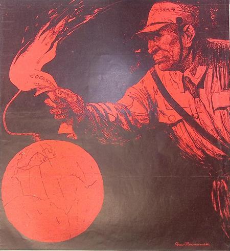 Spotprent over de schending van het verdrag van Locarno d..., Antiek en Kunst, Kunst | Litho's en Zeefdrukken, Verzenden