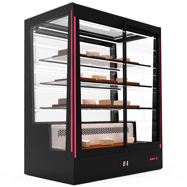 Koelvitrine | PAK | Zwart | +2°C/+6°C | Geforceerd | 4, Zakelijke goederen, Horeca | Keukenapparatuur, Nieuw in verpakking, Verzenden
