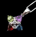 Amethist - Zilver, Halsketting Kruis van het Licht &