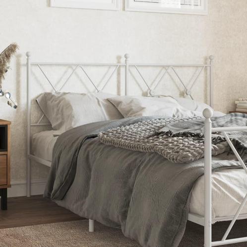 vidaXL Hoofdbord 137 cm metaal wit, Huis en Inrichting, Slaapkamer | Bedden, Nieuw, Verzenden
