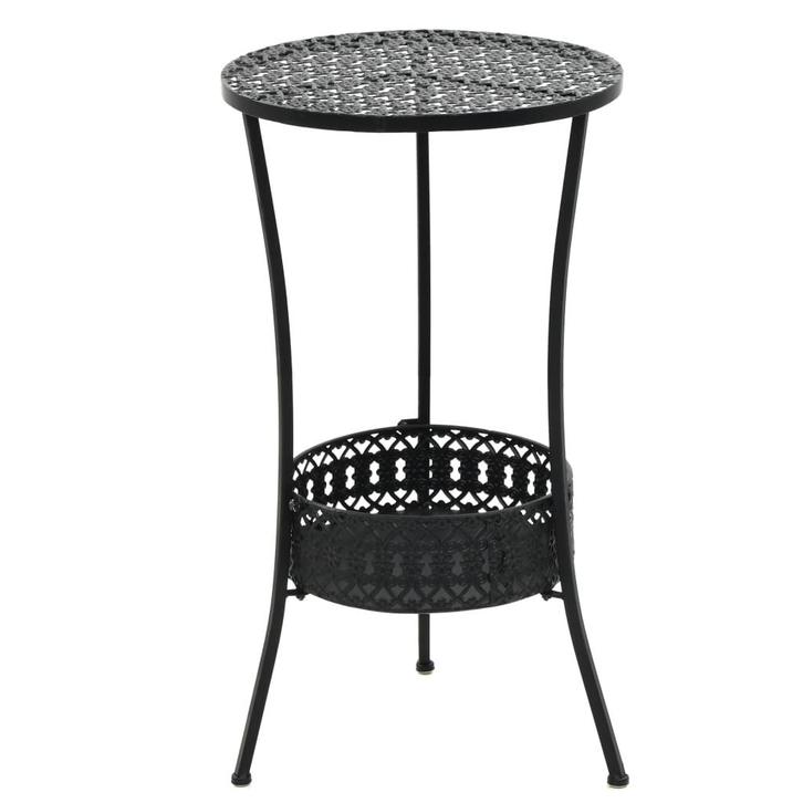vidaXL Bistrotafel 40x70 cm metaal zwart, Jardin & Terrasse, Tables de jardin, Envoi