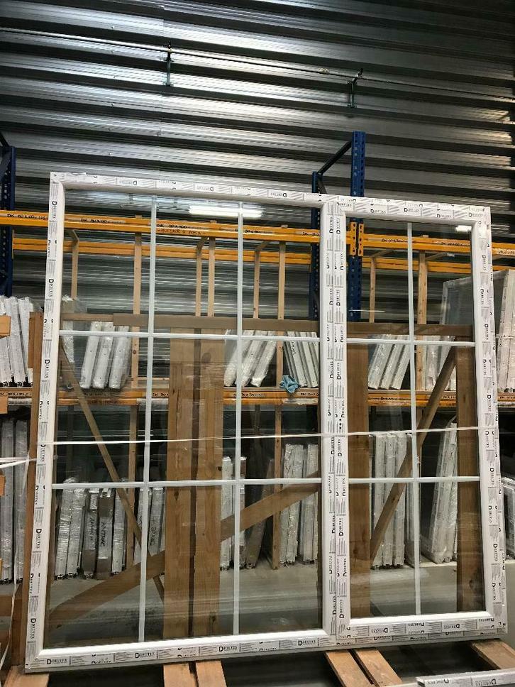 Vast-Draaikiep raam B2455mm x H2370mm staat: NIEUW, Doe-het-zelf en Bouw, Raamkozijnen en Schuifdeuren, Inclusief glas, Nieuw