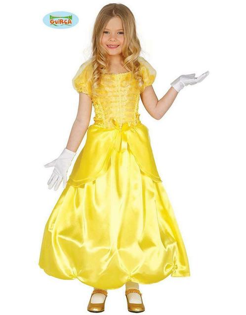 Gele prinsessenjurk voor meisjes, Hobby en Vrije tijd, Feestartikelen, Ophalen of Verzenden