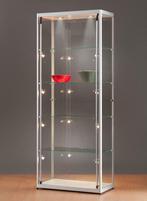 *TIP*  Luxe vitrinekast aluminium 80 cm incl led verlichtin, Ophalen of Verzenden