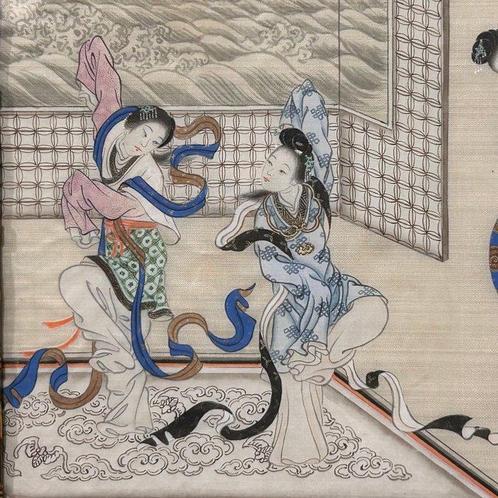 hofscene - Artiste inconnu - Chine - Dynastie Qing, Antiek en Kunst, Antiek | Overige Antiek