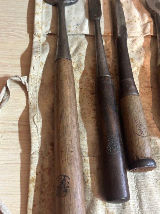 Japanese Vintage Nomi Carving Chisels (Lot of 10): Branded, Antiek en Kunst, Antiek | Wandborden en Tegels