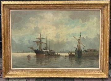 Jules Vernier (1862-1937) - Havengezicht