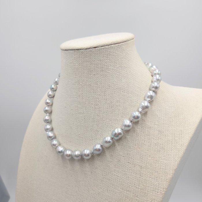 Zonder minimumprijs - Halsketting Zilver Parel - Akoya parel, Handtassen en Accessoires, Kettingen