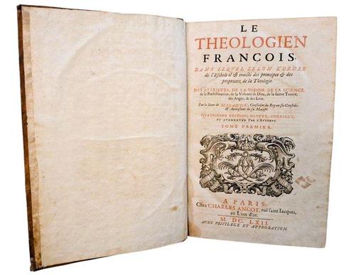 Marandé - Le Theologien François - 1662, Antiek en Kunst, Antiek | Boeken en Manuscripten