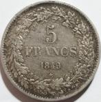 Belgique. Léopold Ier. 5 Francs 1849 Brussels - older type, Postzegels en Munten