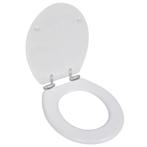 vidaXL Toiletbril soft-close simpel ontwerp MDF wit, Verzenden, Nieuw