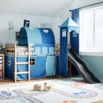 vidaXL Lit mezzanine enfants avec tour bleu 80x200cm, Verzenden, Neuf