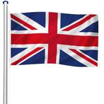 Aluminium vlaggenmast in hoogte verstelbaar met vlag - UK, Divers, Drapeaux & Banderoles, Verzenden