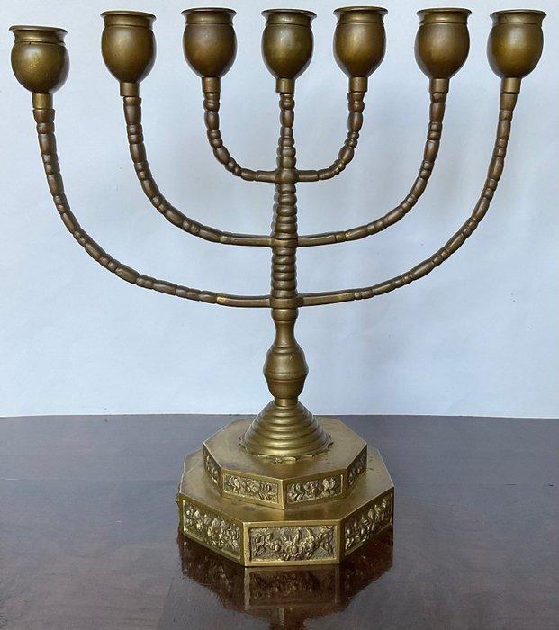 Menora - Brons - Hoog 28,5 cm - 2,2 kg, Antiek en Kunst, Antiek | Boeken en Manuscripten