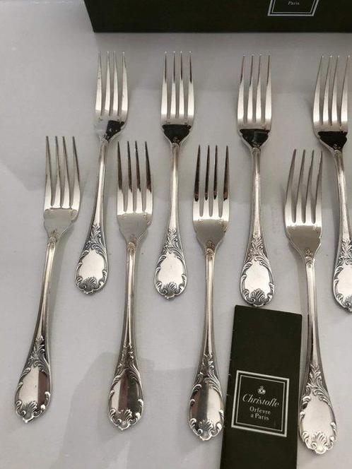 Christofle - Vork - Set van 12 Marly visvorken - Zilver, Antiek en Kunst, Antiek | Meubels | Tafels
