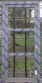 pvc buitendeur , voordeur , deur 105 x 221 wit / kwartsgrijs, 100 tot 120 cm, 215 cm of meer, Nieuw, Ophalen of Verzenden