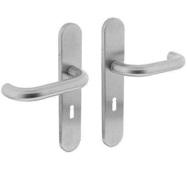 Deurkruk Rond op verdekt schild ovaal SL72 mm RVS, Doe-het-zelf en Bouw, Hang- en Sluitwerk, Ophalen of Verzenden