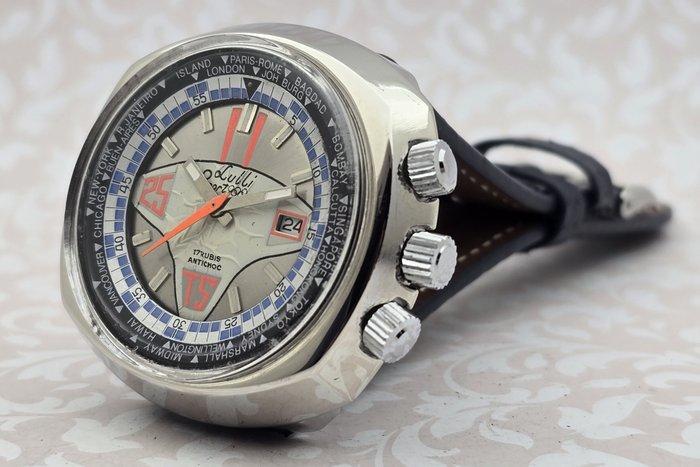 Lulli - Besançon - GMT World Timer - Calendar - Zonder, Handtassen en Accessoires, Horloges | Heren